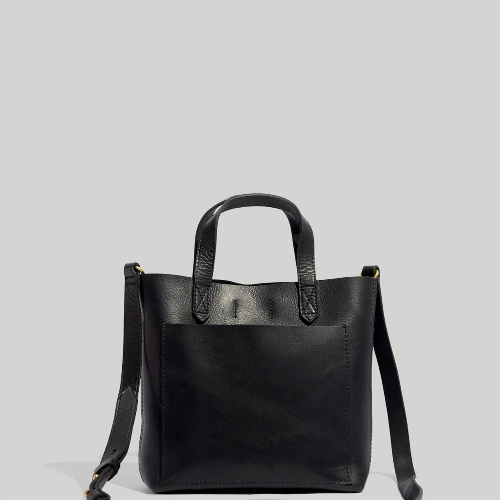Madewell Small Transport Crossbody in Black Leather